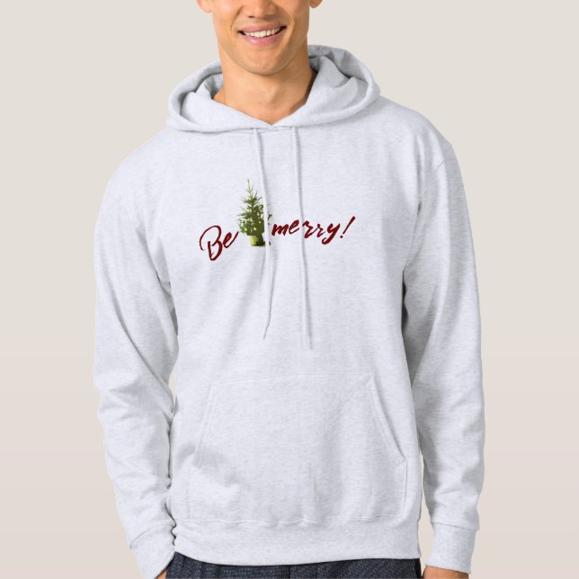 Sé alegre, sudadera de árbol de navidad (Anverso)