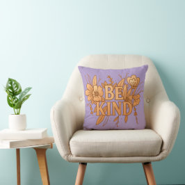 Sé Amable | Almohada Decorativa Floral Dorada Insp