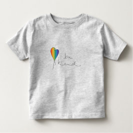Sé amable, bondad, corazón arcoiris, camiseta