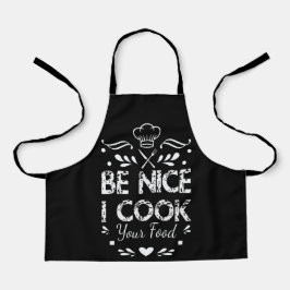 Sé Amable Cocino Tu Comida Delantal Divertido de C