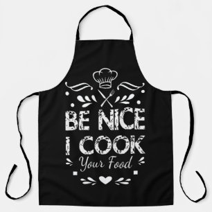 Sé Amable Cocino Tu Comida Delantal Divertido de C