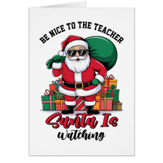 Sé Amable Con El Profesor Santa Está Mirando