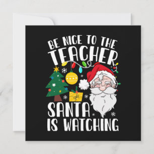 Sé Amable Con El Profesor Santa Está Observando Pr