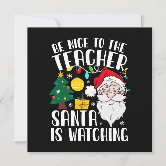 Sé Amable Con El Profesor Santa Está Observando Pr (Anverso)