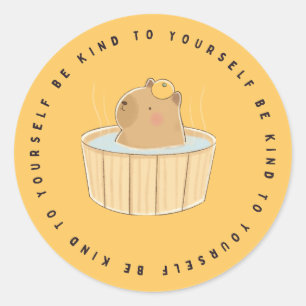 Sé Amable Contigo Mismo, Kawaii Capybara, Pegatina