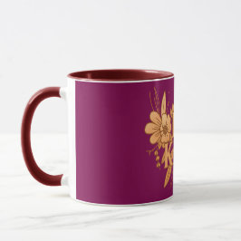 Sé Amable | Taza Combinada Floral Dorada Inspirado