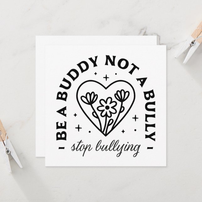 Sé amigo, no matón, deja de intimidar. (Anverso/Reverso In Situ)