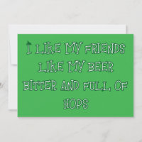 Se busca cerveza amarga Invitación