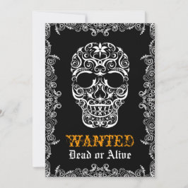 Se busca la invitación al cráneo de Halloween viva