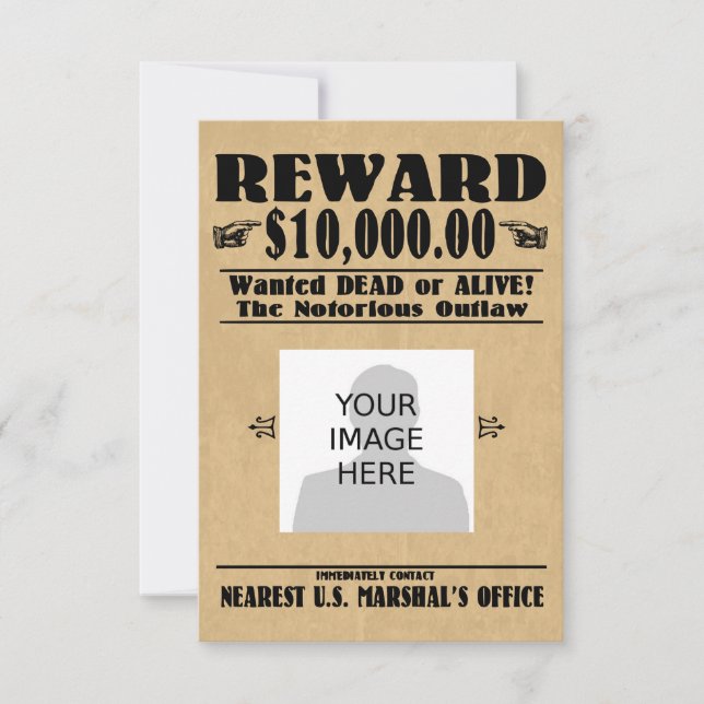 Se busca vivo o muerto personalizado (Anverso)