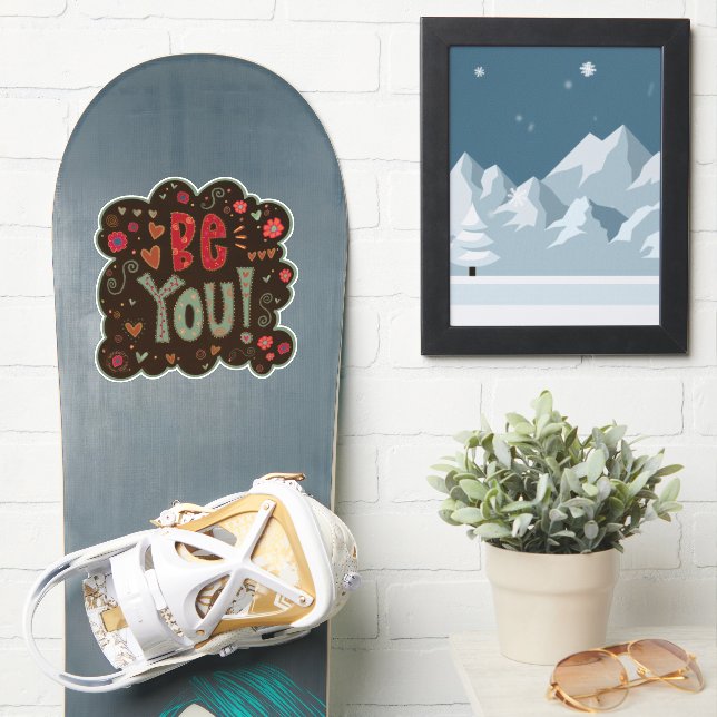 Sé Divertido Pegatina de Inespiritualidad Alentado (snowboard)