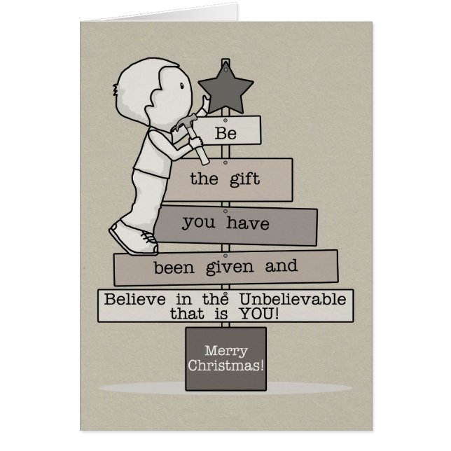 Sé el Árbol Regalo-Navidad (Tan) (Frente)