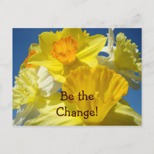¡Sé el Cambio! tarjetas postales Flores de Narciso