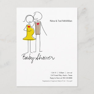 Se Esperan Invitaciones Baby Shower 4.25x5.5 Parej