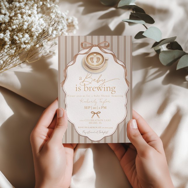 Se está preparando café para el bebé Invitación al (Subido por el creador)