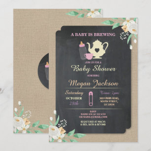 Se está preparando un bebé Invitación de té de reg