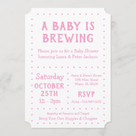 Se está preparando un bebé, una invitación a la du