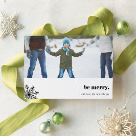 Sé Feliz | Tarjeta fotográfica de vacaciones moder