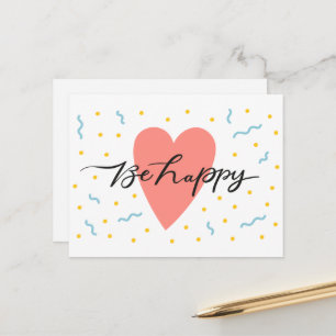 Sé Feliz - Tarjeta Postal Motivacional