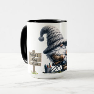 "Se fue a pescar" Taza de café personalizada
