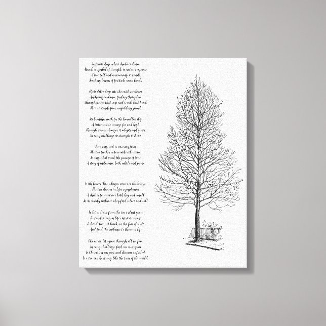 Sé fuerte como arte y poema de árboles (Anverso)