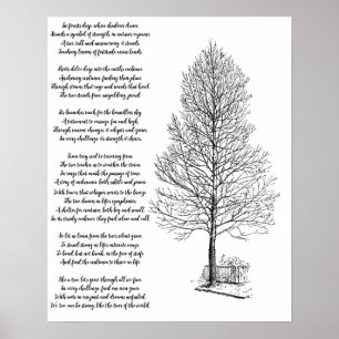 Sé fuerte como el arte del árbol y poema