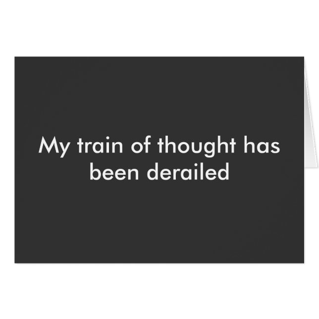 Se ha hecho descarrilar mi flujo de pensamiento (Anverso (Horizontal))