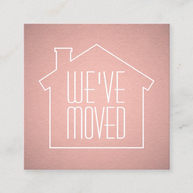 Se ha mudado la tarjeta de Relieve metalizado Rosa (Anverso)