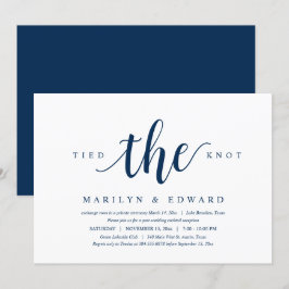 Se han casado, invitación de Elopement de boda pos