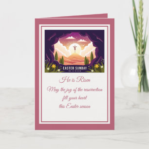 Se levanta" Feliz Pascua - Personalizable religios