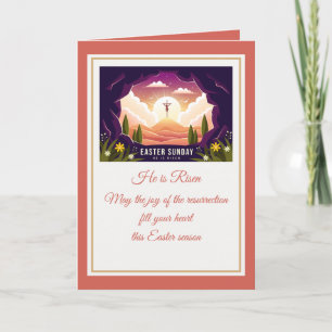 Se levanta" Feliz Pascua - Personalizable religios