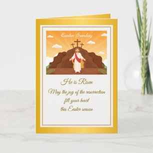 Se levanta" Feliz Pascua - Personalizable religios