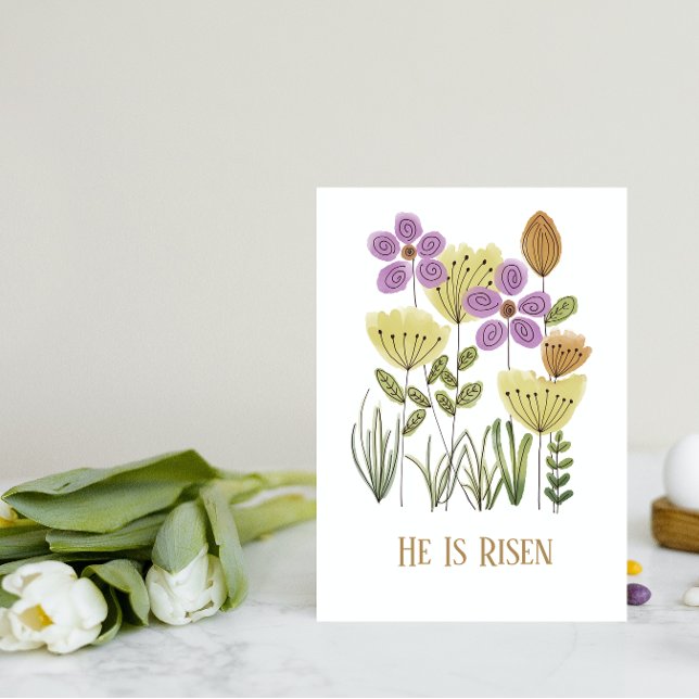 Se Levanta La Tarjeta Floral De Pascua (Subido por el creador)
