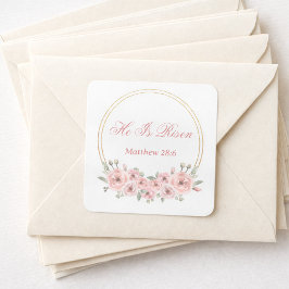 Se Levanta Pegatinas De Pascua De Oro Rosado