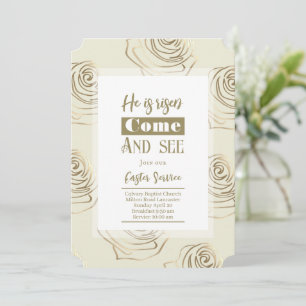 Se Levanta Tarjeta De Invitación De Pascua De Marf