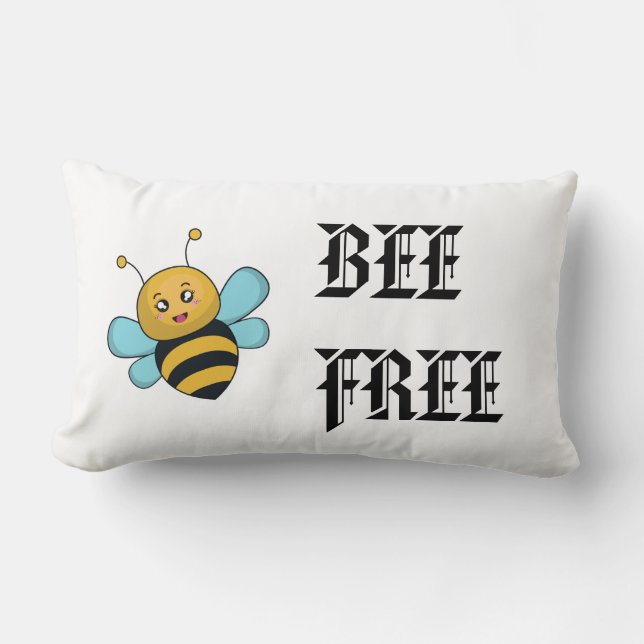 "Sé libre" "sé feliz" Cojín decorativo asombroso (Anverso)