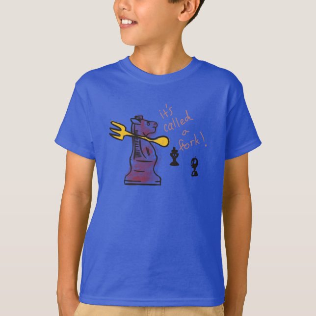 ¡Se llama tenedor! Camisa de ajedrez. (Anverso)