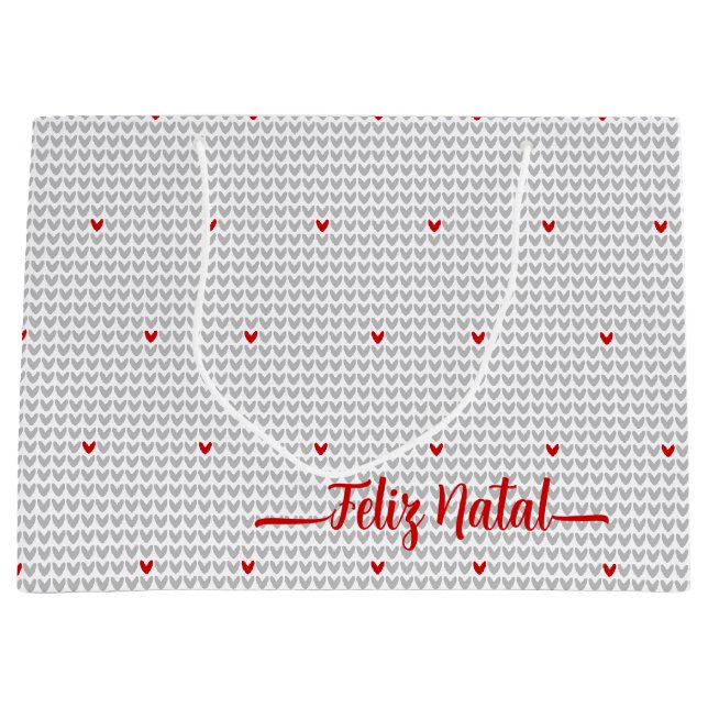 Sé mi bolsa de regalo grande de Valentine Knit Hea (Anverso)