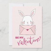 Sé mi conejo blanco de San Valentín corazón de let
