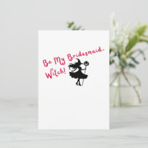 ¡Sé Mi Dama de Honor, Bruja! Invitación de Propues