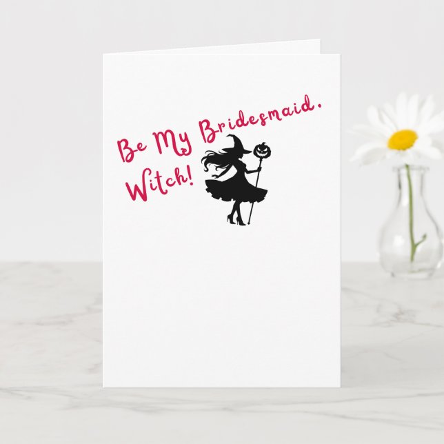 ¡Sé Mi Dama de Honor, Bruja! Invitación de Propues (Planta pequeña)