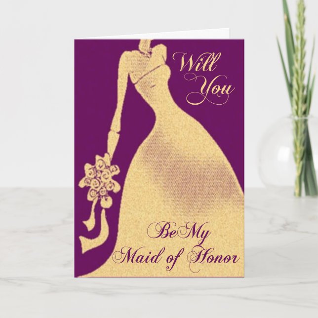Sé mi empleada de la invitación a la boda de honor (Anverso)