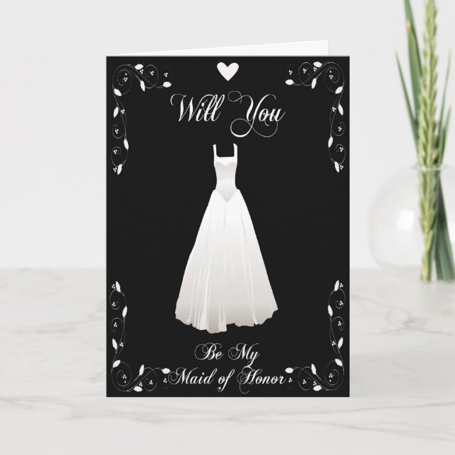 Sé mi empleada de la invitación a la boda de honor (Anverso)