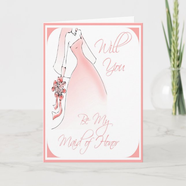Sé mi empleada de la invitación a la boda de honor (Anverso)