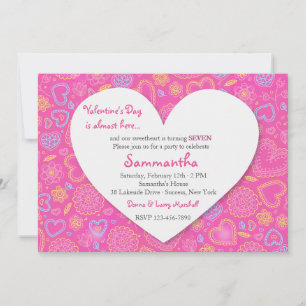 Sé mi invitación a San Valentín de fiesta de cumpl