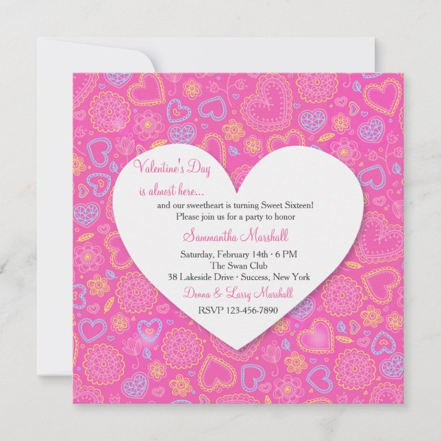 Sé mi invitación de San Valentín (Anverso)
