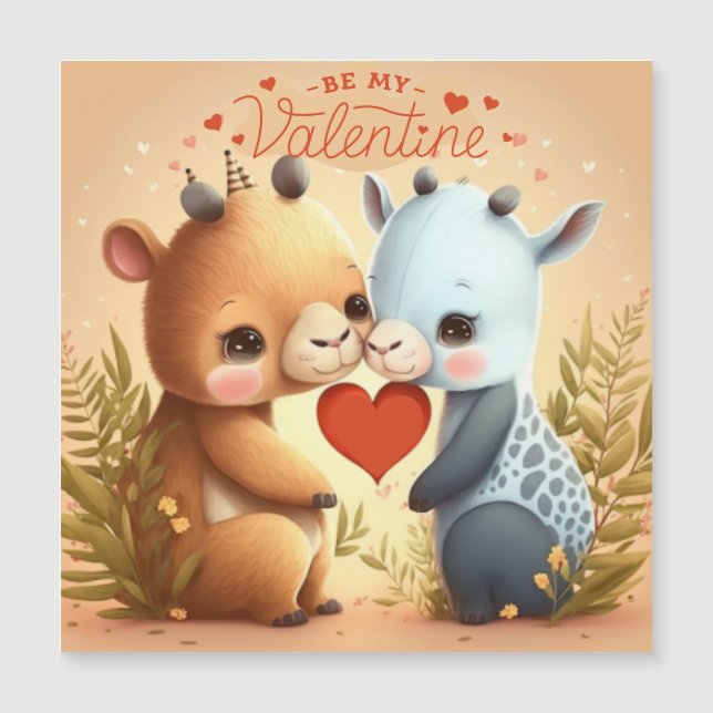 Sé mi invitación magnética de San Valentín (Anverso)