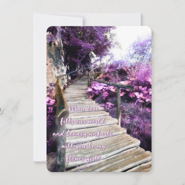 sé mi niña de las flores invitación de camino de m (Anverso)