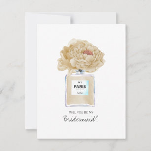 Sé mi novia Champagne Peonies & Perfume Card