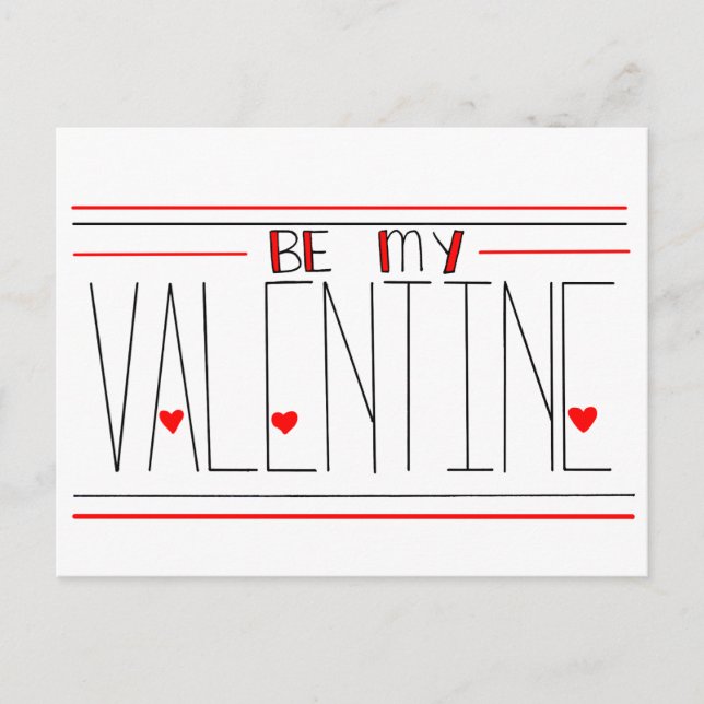 Sé mi postal de San Valentín (Anverso)